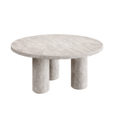 Casoli Travertine Coffee Table, White
