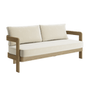 N3 Oak Three Seater Sofa Cirrus Textured Weave