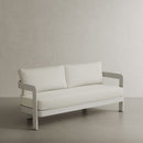 N3 Stone Three Seater Sofa Pearl Herringbone