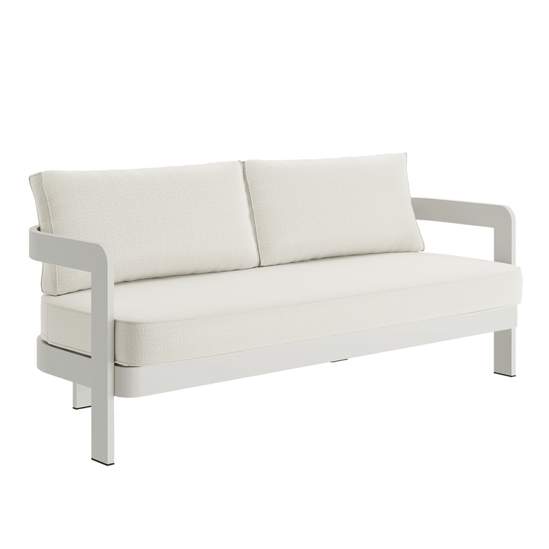 N3 Stone Three Seater Sofa Pearl Herringbone