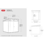 Keter 7x 7 Cortina Heavy Duty Plastic Pent Shed – Dark Grey - Image 6