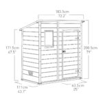Klikstrom Senner 6×4 ft Pent Grey Shed with floor & 1 window - Image 8