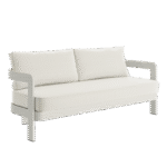 N3 Stone Three Seater Sofa Cirrus Textured Weave